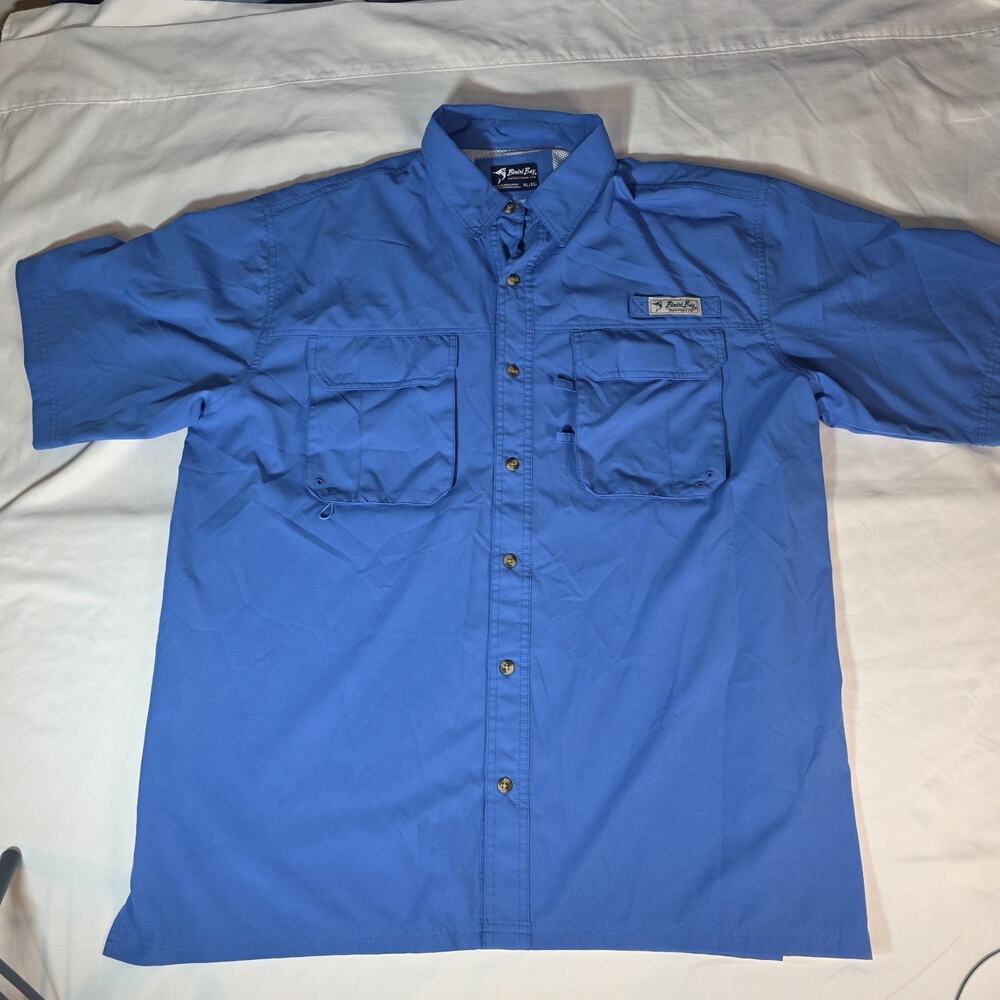 Bimini Bay Outfitters Flats V Men's Short Sleeve Shirt Fishing Hiking Out Doors